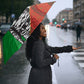 Ibrahim Traore Burkina Faso Fearless Leadership Umbrella West African Tribal Pattern And Patriotic Camo Art