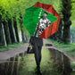 Ibrahim Traore Burkina Faso Fearless Leadership Umbrella West African Tribal Pattern And Patriotic Camo Art