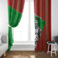 Ibrahim Traore Burkina Faso Fearless Leadership Window Curtain West African Tribal Pattern And Patriotic Camo Art