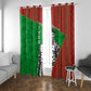 Ibrahim Traore Burkina Faso Fearless Leadership Window Curtain West African Tribal Pattern And Patriotic Camo Art