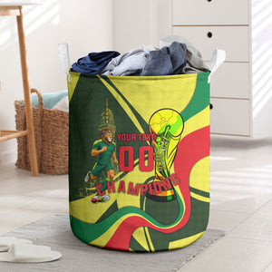 Personalized Senegal Champions World Football 2026 Laundry Basket Lions Of Teranga - Great Mosque Of Touba Pattern