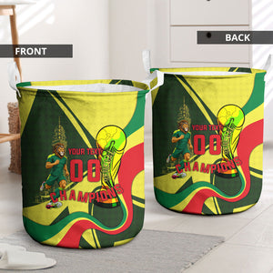 Personalized Senegal Champions World Football 2026 Laundry Basket Lions Of Teranga - Great Mosque Of Touba Pattern