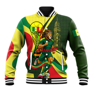 Personalized Senegal Champions World Football 2026 Baseball Jacket Lions Of Teranga - Great Mosque Of Touba Pattern