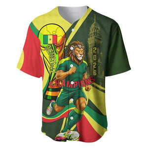 Personalized Senegal Champions World Football 2026 Baseball Jersey Lions Of Teranga - Great Mosque Of Touba Pattern