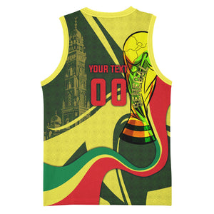 Personalized Senegal Champions World Football 2026 Basketball Jersey Lions Of Teranga - Great Mosque Of Touba Pattern