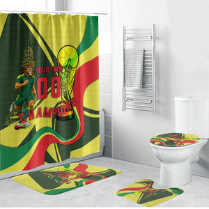 Personalized Senegal Champions World Football 2026 Bathroom Set Lions Of Teranga - Great Mosque Of Touba Pattern