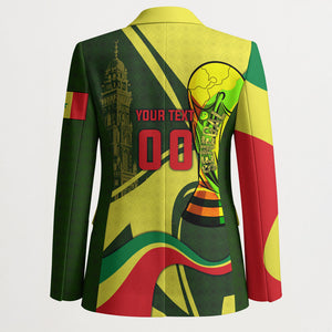 Personalized Senegal Champions World Football 2026 Blazer Lions Of Teranga - Great Mosque Of Touba Pattern