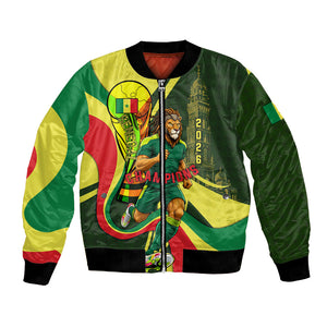Personalized Senegal Champions World Football 2026 Bomber Jacket Lions Of Teranga - Great Mosque Of Touba Pattern