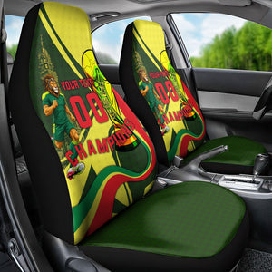 Personalized Senegal Champions World Football 2026 Car Seat Cover Lions Of Teranga - Great Mosque Of Touba Pattern