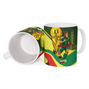 Personalized Senegal Champions World Football 2026 Ceramic Mug Lions Of Teranga - Great Mosque Of Touba Pattern
