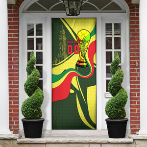 Personalized Senegal Champions World Football 2026 Door Cover Lions Of Teranga - Great Mosque Of Touba Pattern