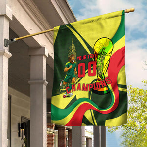 Personalized Senegal Champions World Football 2026 Garden Flag Lions Of Teranga - Great Mosque Of Touba Pattern