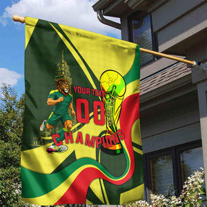 Personalized Senegal Champions World Football 2026 Garden Flag Lions Of Teranga - Great Mosque Of Touba Pattern