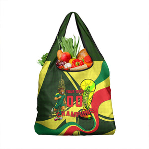 Personalized Senegal Champions World Football 2026 Grocery Bag Lions Of Teranga - Great Mosque Of Touba Pattern