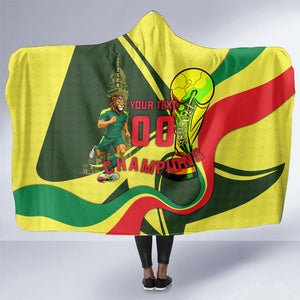 Personalized Senegal Champions World Football 2026 Hooded Blanket Lions Of Teranga - Great Mosque Of Touba Pattern
