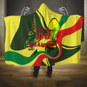 Personalized Senegal Champions World Football 2026 Hooded Blanket Lions Of Teranga - Great Mosque Of Touba Pattern