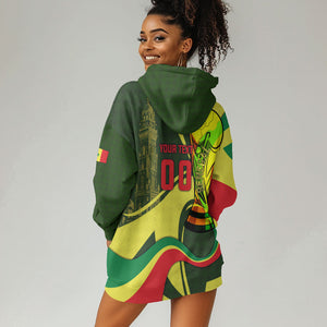 Personalized Senegal Champions World Football 2026 Hoodie Dress Lions Of Teranga - Great Mosque Of Touba Pattern