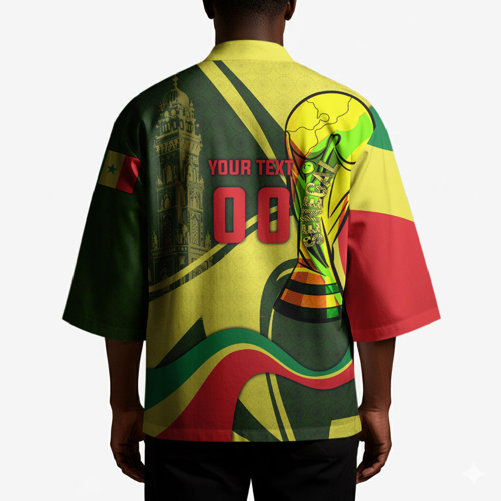 Personalized Senegal Champions World Football 2026 Kimono Lions Of Teranga - Great Mosque Of Touba Pattern