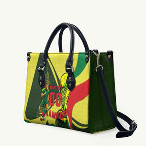 Personalized Senegal Champions World Football 2026 Leather Bag Lions Of Teranga - Great Mosque Of Touba Pattern