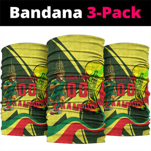 Personalized Senegal Champions World Football 2026 Neck Gaiter Lions Of Teranga - Great Mosque Of Touba Pattern