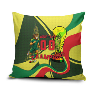 Personalized Senegal Champions World Football 2026 Pillow Cover Lions Of Teranga - Great Mosque Of Touba Pattern