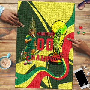 Personalized Senegal Champions World Football 2026 Puzzle Lions Of Teranga - Great Mosque Of Touba Pattern
