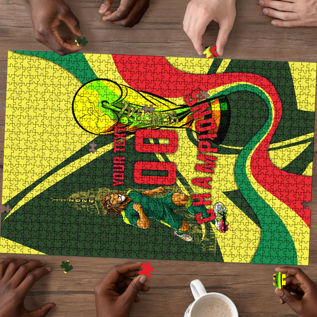 Personalized Senegal Champions World Football 2026 Puzzle Lions Of Teranga - Great Mosque Of Touba Pattern