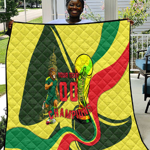 Personalized Senegal Champions World Football 2026 Quilt Lions Of Teranga - Great Mosque Of Touba Pattern
