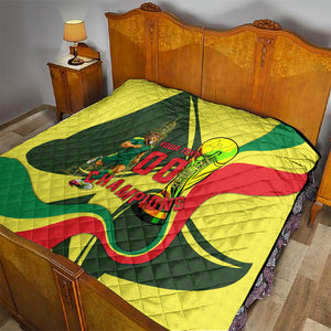 Personalized Senegal Champions World Football 2026 Quilt Lions Of Teranga - Great Mosque Of Touba Pattern