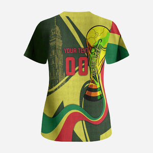 Personalized Senegal Champions World Football 2026 Scrub Top Lions Of Teranga - Great Mosque Of Touba Pattern