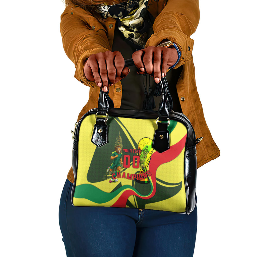 Personalized Senegal Champions World Football 2026 Shoulder Handbag Lions Of Teranga - Great Mosque Of Touba Pattern