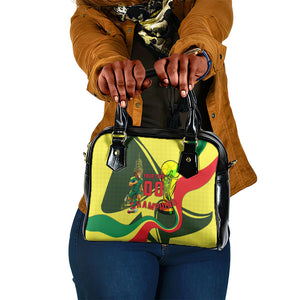 Personalized Senegal Champions World Football 2026 Shoulder Handbag Lions Of Teranga - Great Mosque Of Touba Pattern