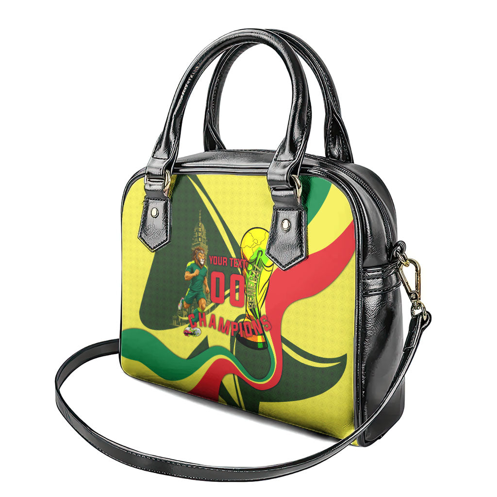 Personalized Senegal Champions World Football 2026 Shoulder Handbag Lions Of Teranga - Great Mosque Of Touba Pattern