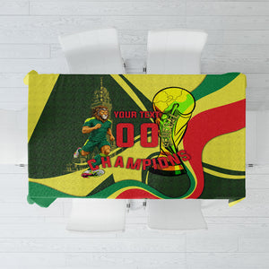 Personalized Senegal Champions World Football 2026 Tablecloth Lions Of Teranga - Great Mosque Of Touba Pattern