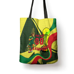 Personalized Senegal Champions World Football 2026 Tote Bag Lions Of Teranga - Great Mosque Of Touba Pattern