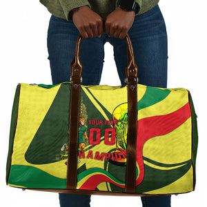 Personalized Senegal Champions World Football 2026 Travel Bag Lions Of Teranga - Great Mosque Of Touba Pattern