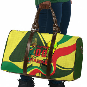Personalized Senegal Champions World Football 2026 Travel Bag Lions Of Teranga - Great Mosque Of Touba Pattern