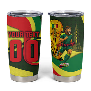 Personalized Senegal Champions World Football 2026 Tumbler Cup Lions Of Teranga - Great Mosque Of Touba Pattern