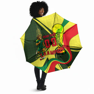 Personalized Senegal Champions World Football 2026 Umbrella Lions Of Teranga - Great Mosque Of Touba Pattern