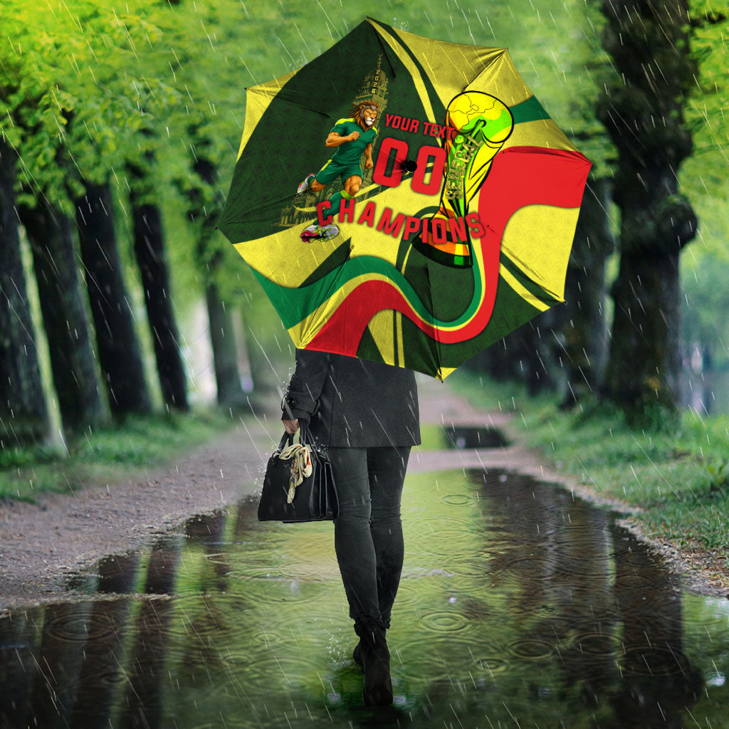 Personalized Senegal Champions World Football 2026 Umbrella Lions Of Teranga - Great Mosque Of Touba Pattern