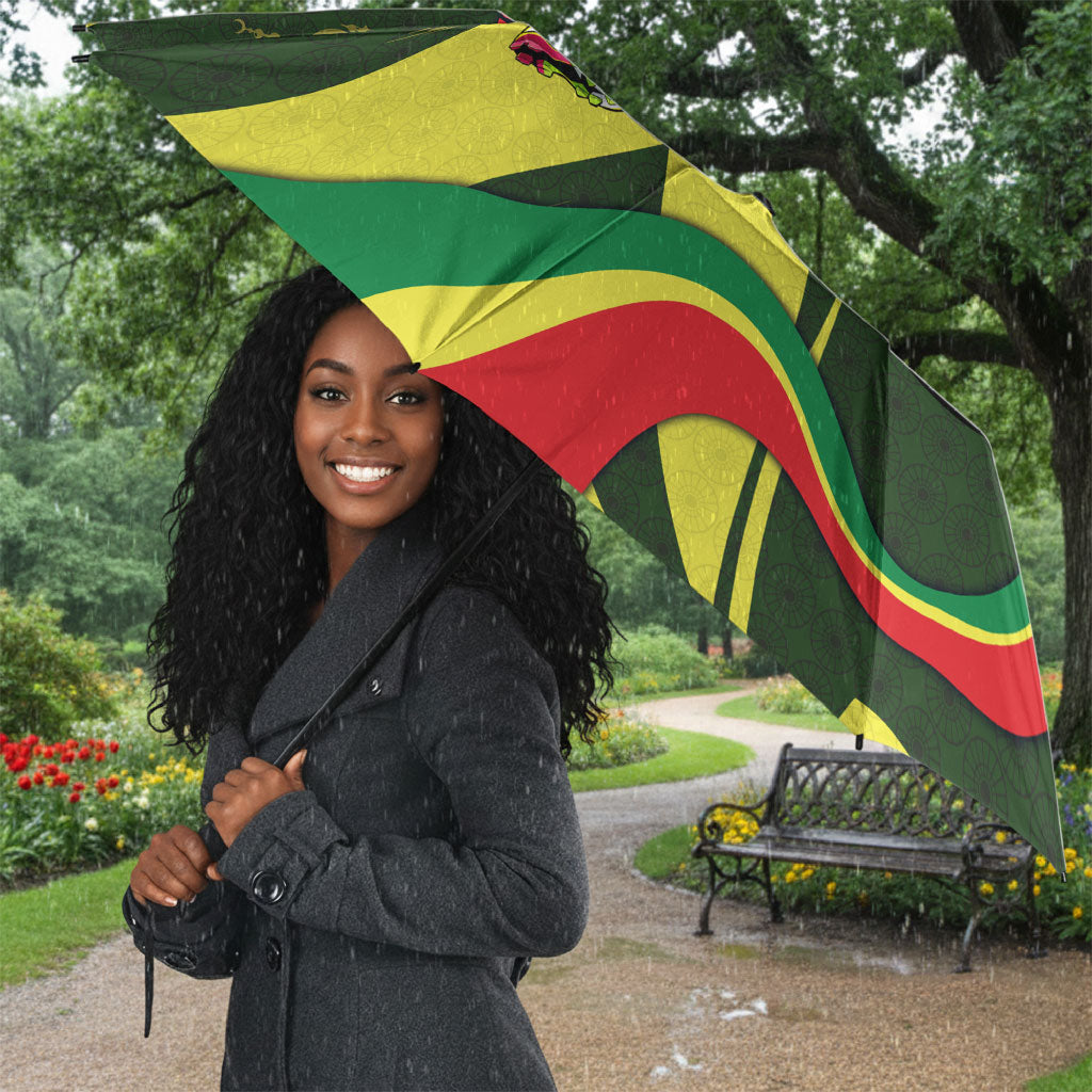 Personalized Senegal Champions World Football 2026 Umbrella Lions Of Teranga - Great Mosque Of Touba Pattern