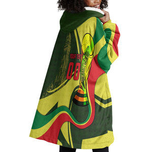 Personalized Senegal Champions World Football 2026 Wearable Blanket Hoodie Lions Of Teranga - Great Mosque Of Touba Pattern