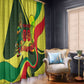 Personalized Senegal Champions World Football 2026 Window Curtain Lions Of Teranga - Great Mosque Of Touba Pattern