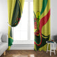 Personalized Senegal Champions World Football 2026 Window Curtain Lions Of Teranga - Great Mosque Of Touba Pattern