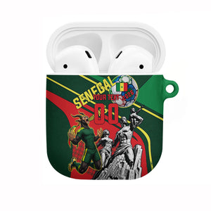 Custom Senegal Champions Football 2026 AirPods Case Teranga Lions G.O.A.T Mascot - African Renaissance Monument