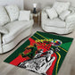 Custom Senegal Champions Football 2026 Area Rug Teranga Lions G.O.A.T Mascot - African Renaissance Monument