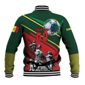 Custom Senegal Champions Football 2026 Baseball Jacket Teranga Lions G.O.A.T Mascot - African Renaissance Monument