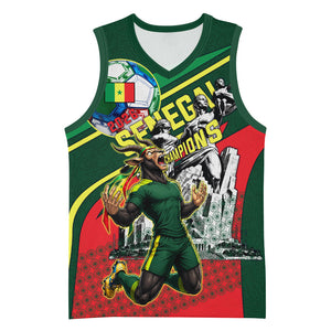 Custom Senegal Champions Football 2026 Basketball Jersey Teranga Lions G.O.A.T Mascot - African Renaissance Monument