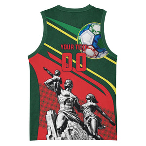Custom Senegal Champions Football 2026 Basketball Jersey Teranga Lions G.O.A.T Mascot - African Renaissance Monument
