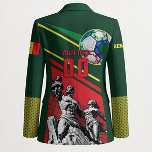 Custom Senegal Champions Football 2026 Blazer Teranga Lions G.O.A.T Mascot - African Renaissance Monument